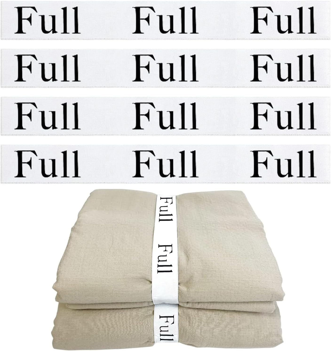 4pcs Bed Sheet Organizer Bands, Closet Organization Sheet Straps, Sheet Keepers Elastic Sheet Storage Sheet Sets for Organizing, Linen Labels Bedding Storage Bedroom