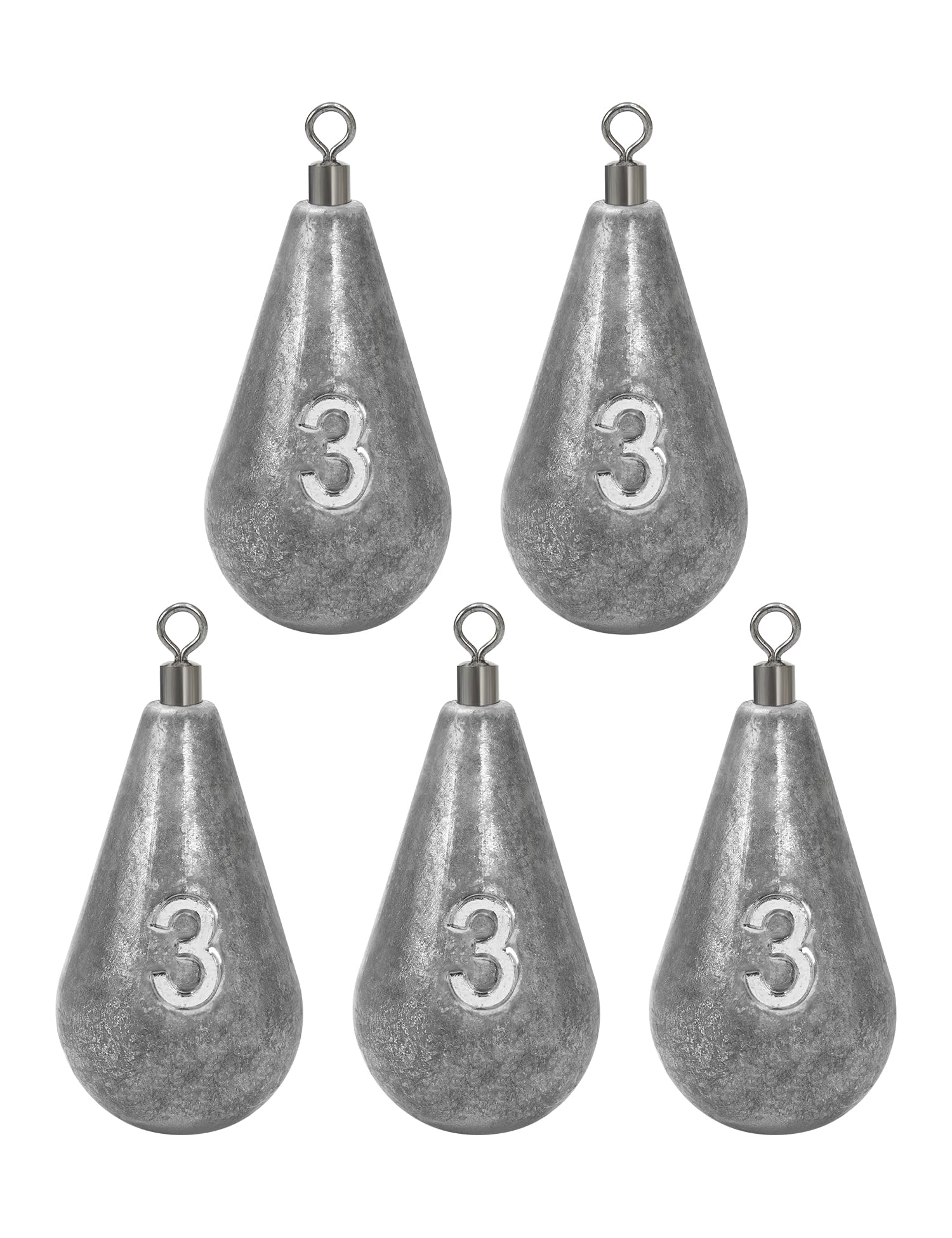 BLUEWING Casting Swivel Bell Sinkers Fishing Weights Drop Shot Dipsey Lead Saltwater, 3oz - 5pcs