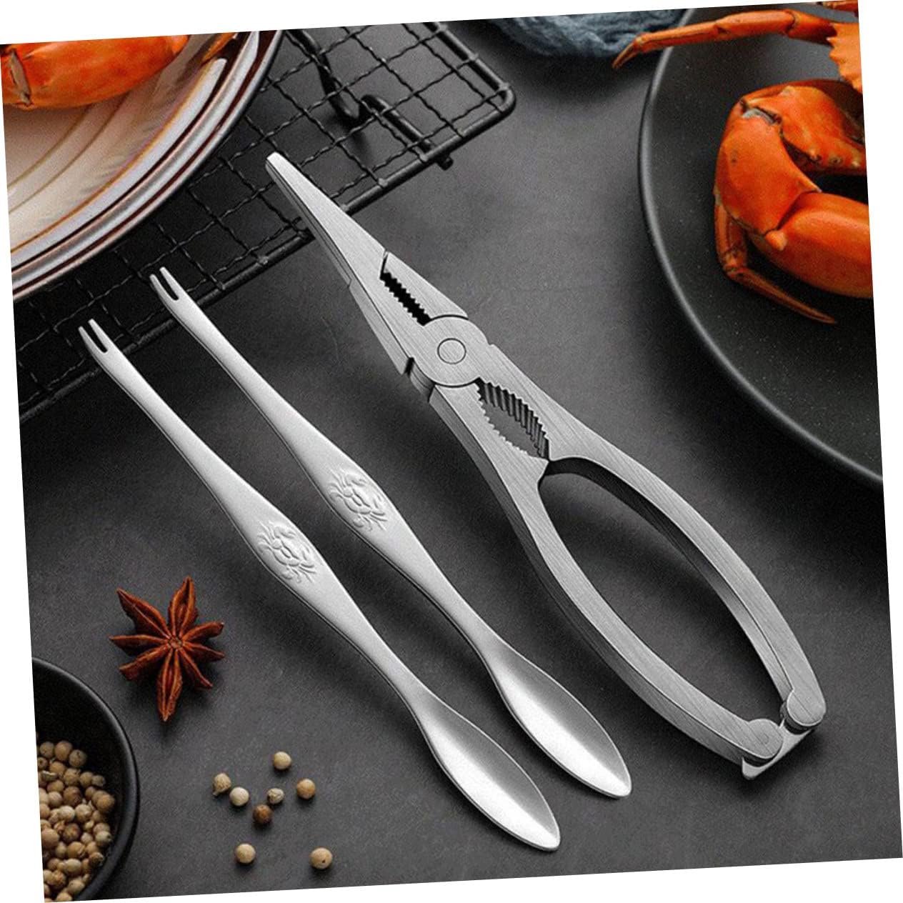 ULTECHNOVO 1Pc Stainless Steel Crab Scissors Ergonomic Seafood Clamp Tool for Easy Crab Lobster Eating Comfortable Design for