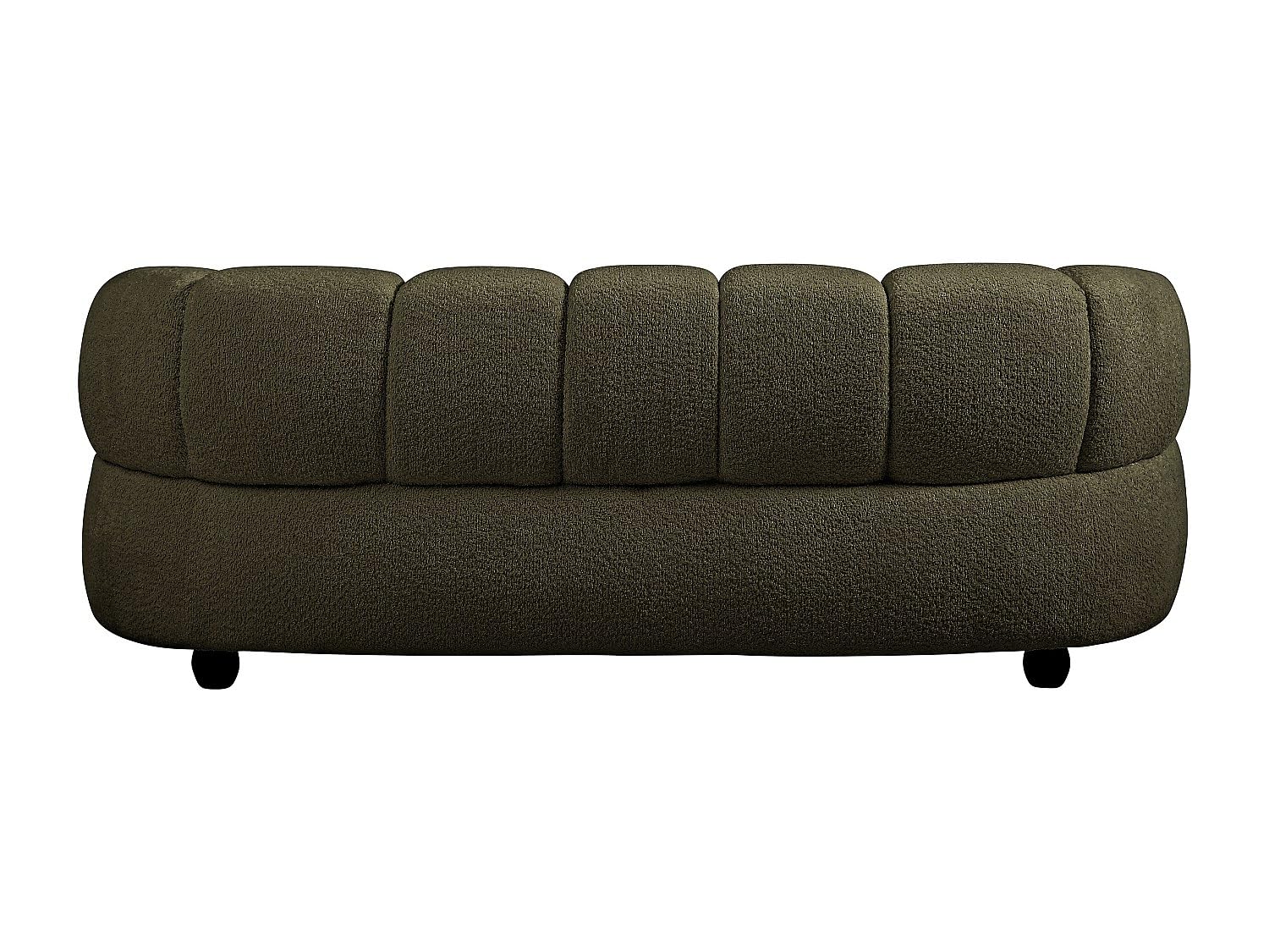 Vente-unique - Canapé 2 Places en Tissu Bouclette Vert COLIANI