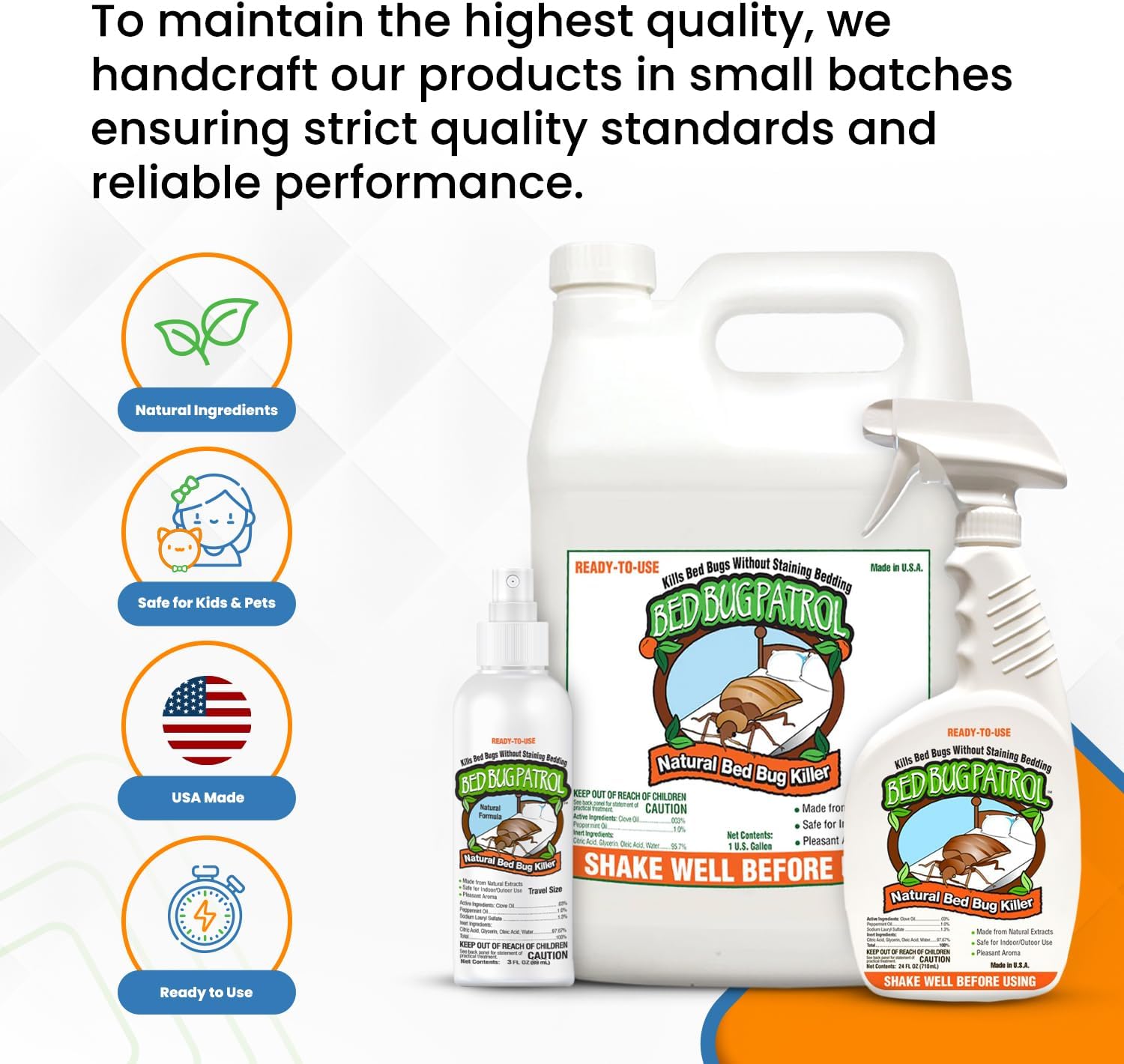 Bed Bug Travel Spray – 3oz (3-Pack) | Fast-Acting TSA Approved - Hotel Treatment - Kills Bedbugs, Eggs & Larvae | Non-Toxic, Family & Pet Safe by Bed Bug Patrol