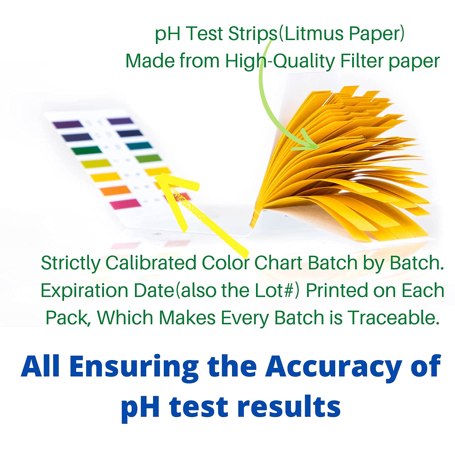 4 Packs of pH Test Strips, Wide-Range 1-14, Litmus Paper, for Water, Drinks, Vinegar, Saliva, Urine, Cosmetic Solutions, Soap, Fish Tank, Pool (320 Strips)