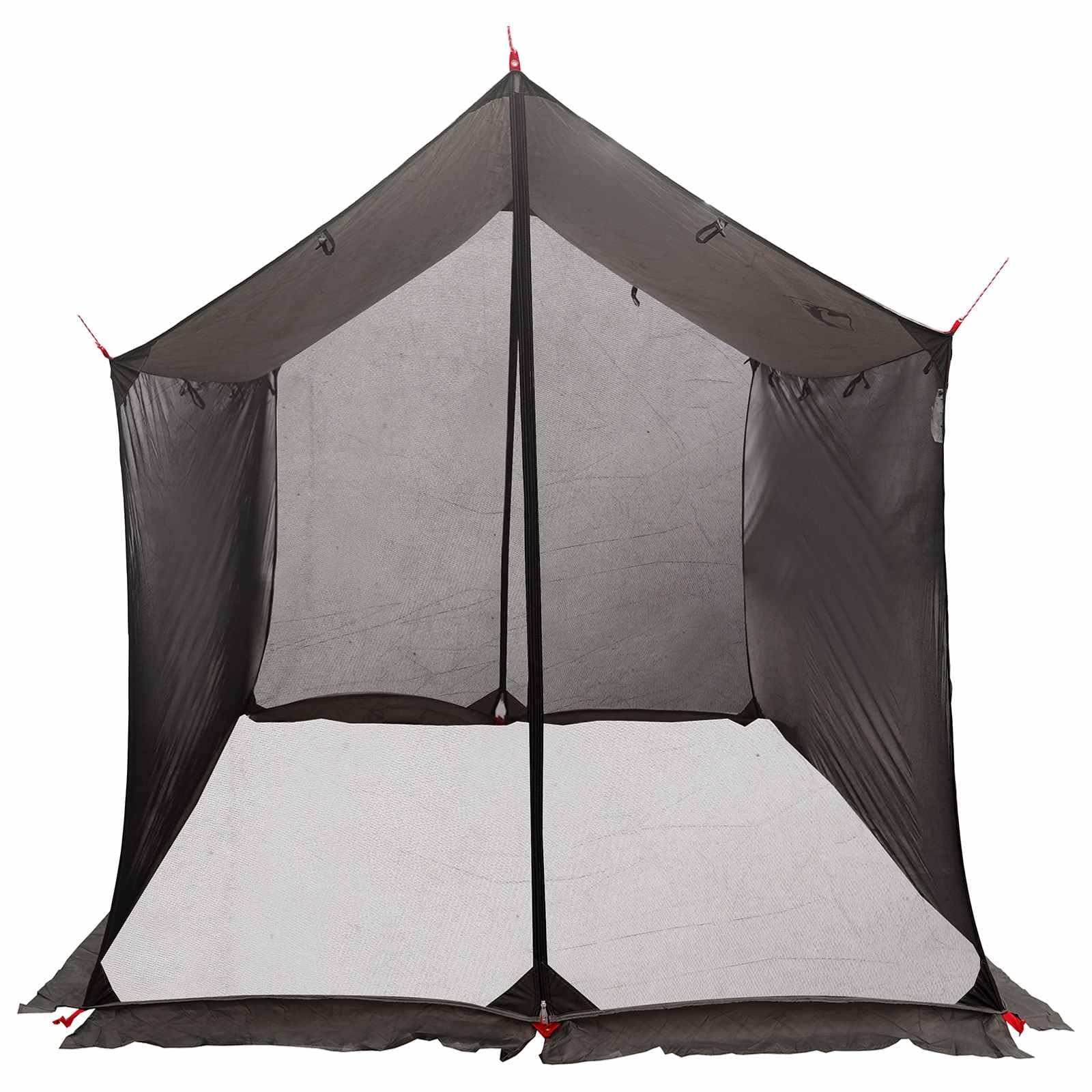Tarp de Camping avec Murs en Maille Gris et Orange, abri léger, Montage Rapide, pour randonnée, Plage, Festival ou activités en Plein air