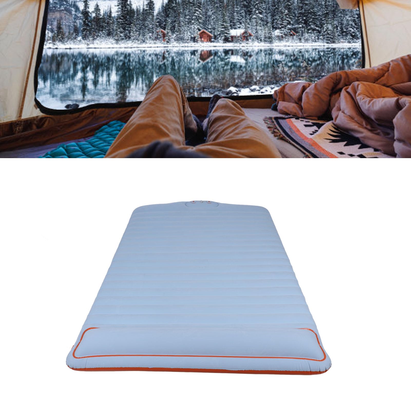 Generic Kemping Airbed, Składane łóżko Kosmiczne do Pieszych Wędrówek na Piesze Wędrówki (BLUE)