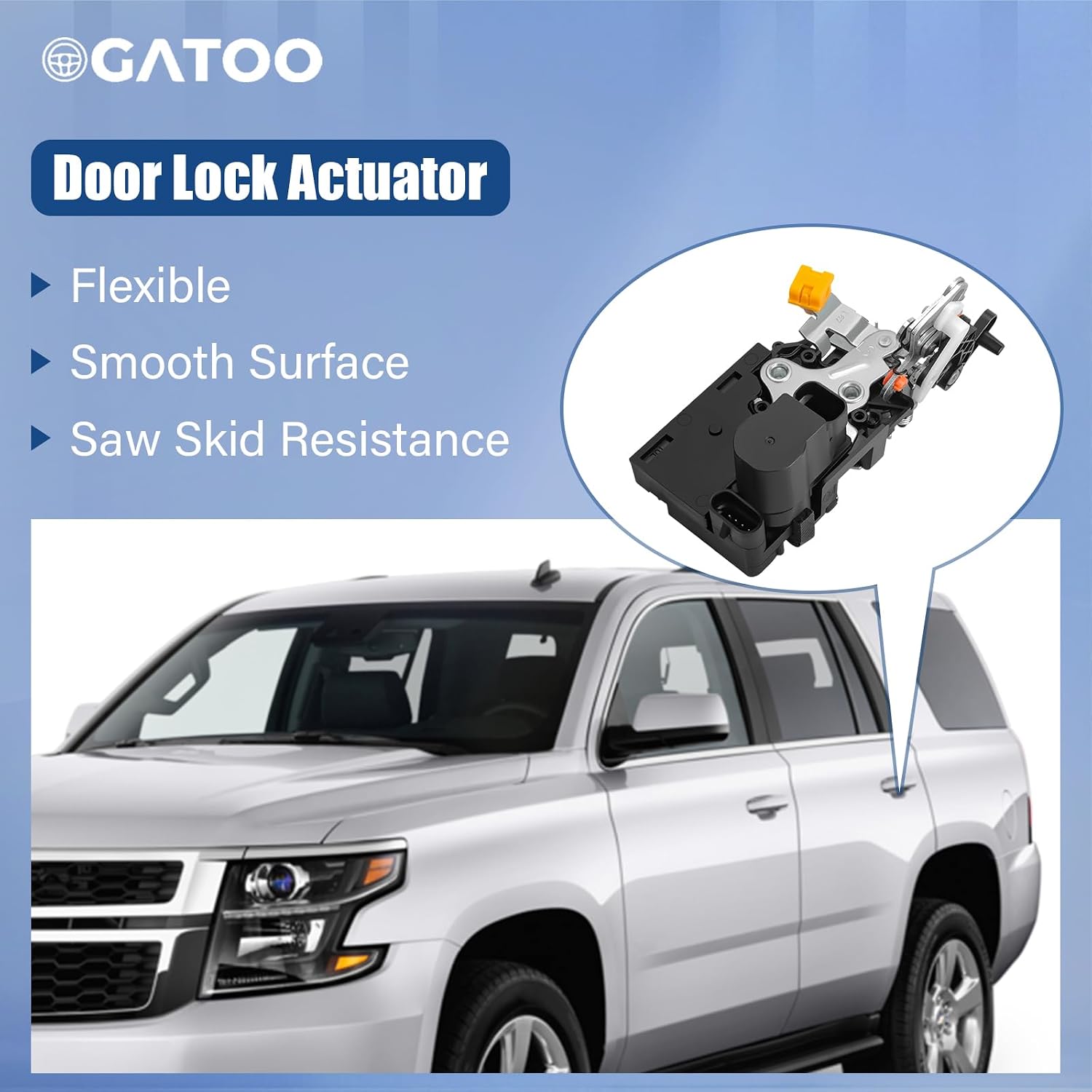 Rear Left Driver Side Door Lock Latch Actuator Fit for Chevy Tahoe Silverado Suburban Avalanche GMC Sierra Yukon Cadillac Escalade 2000 2001 2002 2003 2004 2005 2006 2007 LH Assembly Motor, 15110651