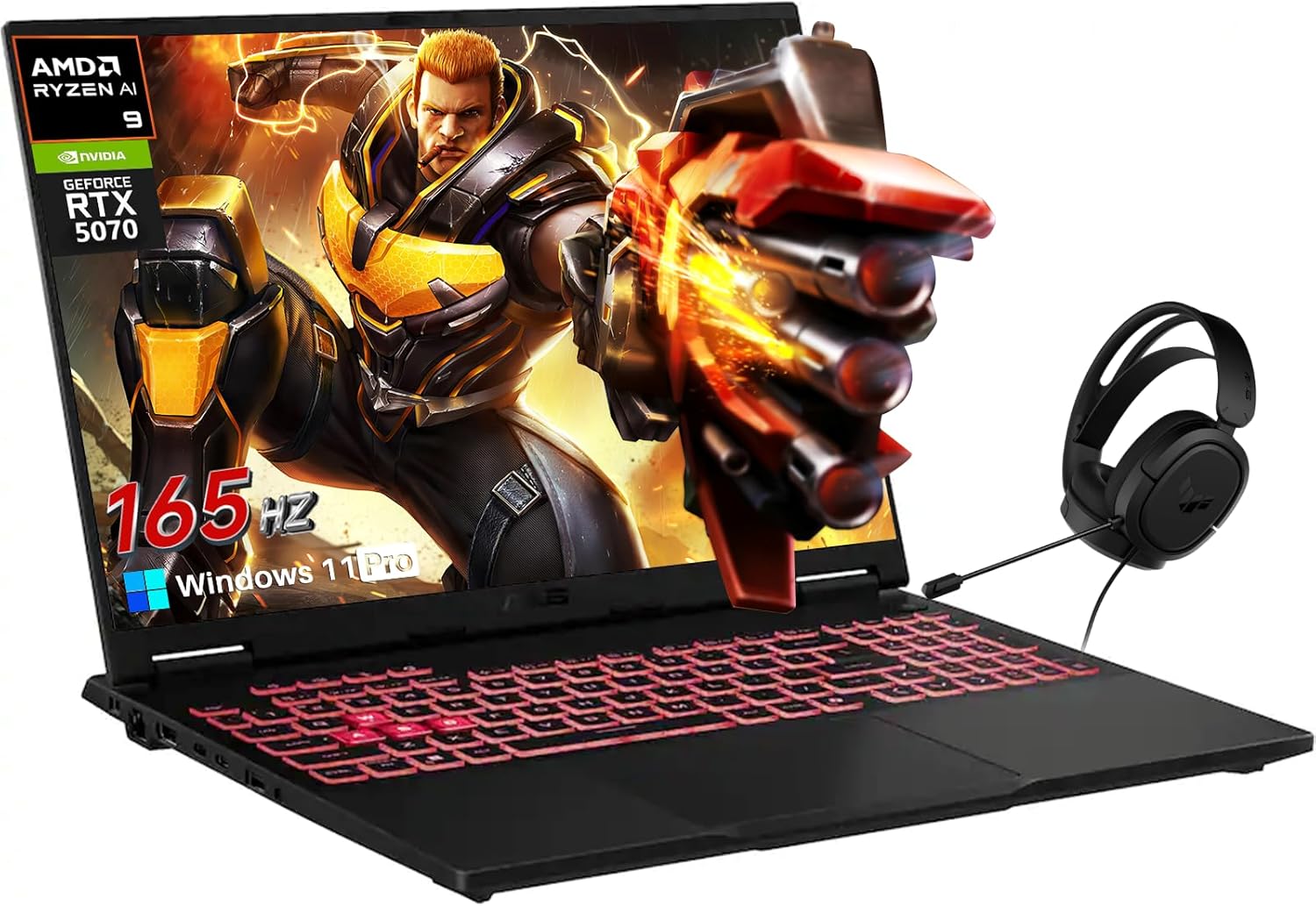 ASUS TUF A16 Gaming Laptop, AMD Ryzen 9 270 (Up to 5.2GHz), Geforce RTX 5070, 16…
