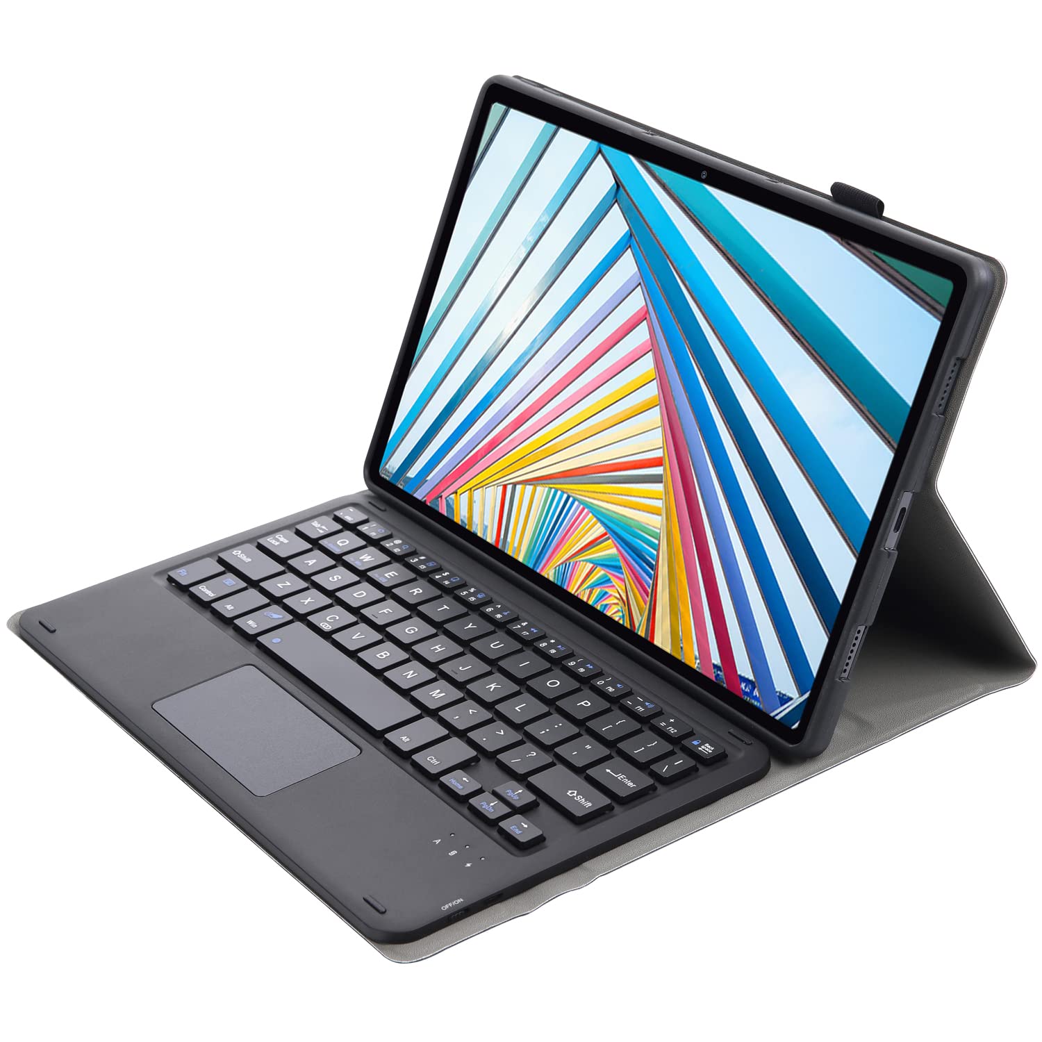 Bezprzewodowa klawiatura Bluetooth z pokrowcem do tabletu Lenovo Tab M10 Plus 3. generacji (TB125FU/TB128FU), etui z klawiaturą i myszą dotykową