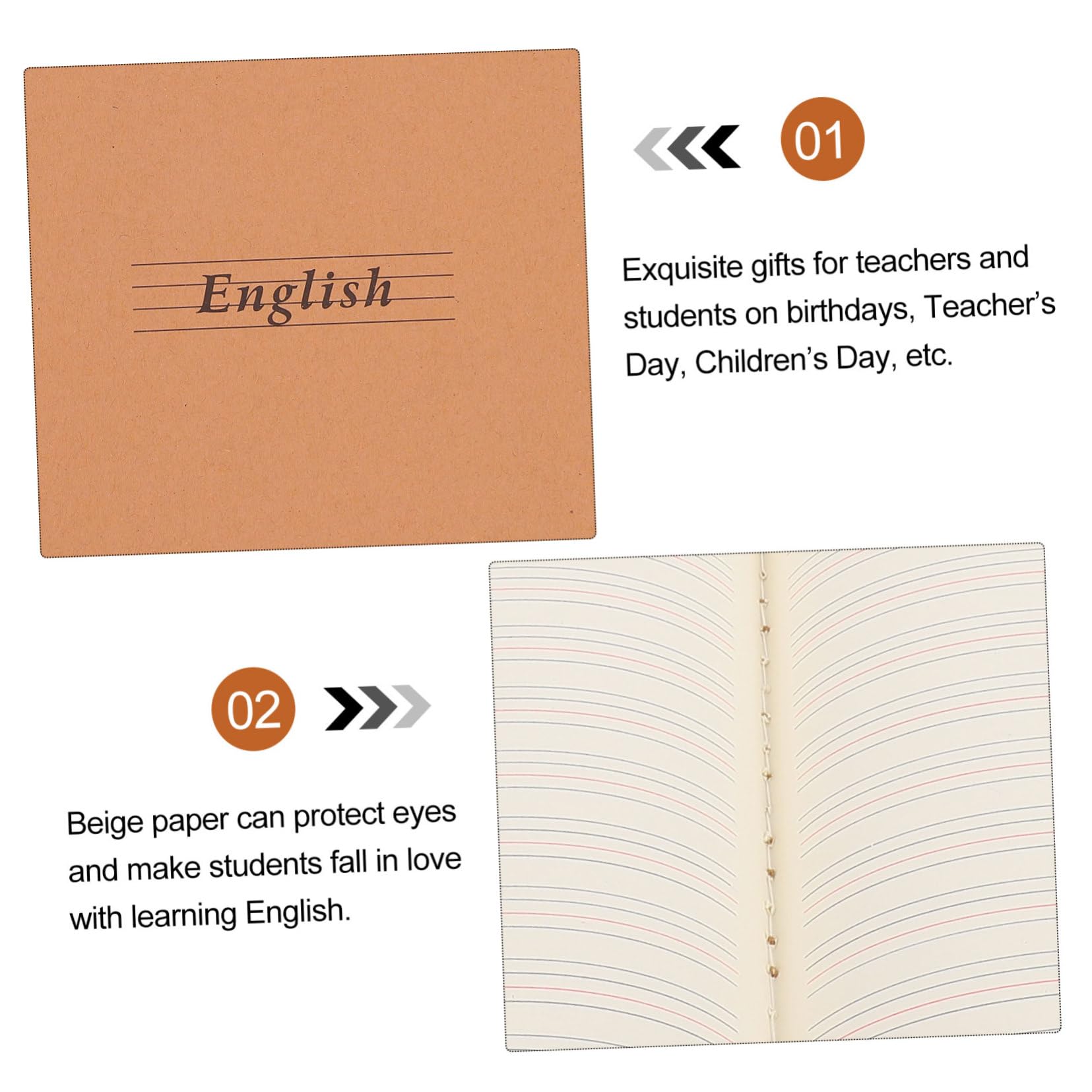 Cahiers D'anglais 10 Pcs en Papier, Cahiers D'exercices, Rentrée Scolaire | Livres D'écriture Manuscrite, Fournitures Scolaires, Cahier Scolaire, Léger pour Étudiants et Enseignants