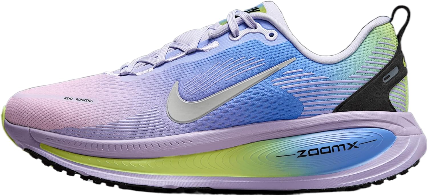 Nike Vomero 18 SE Women's Road Running Shoes (IB5169-500, Amethyst Tint/Hydrangeas/Phantom/Metallic Silver) Size 9.5