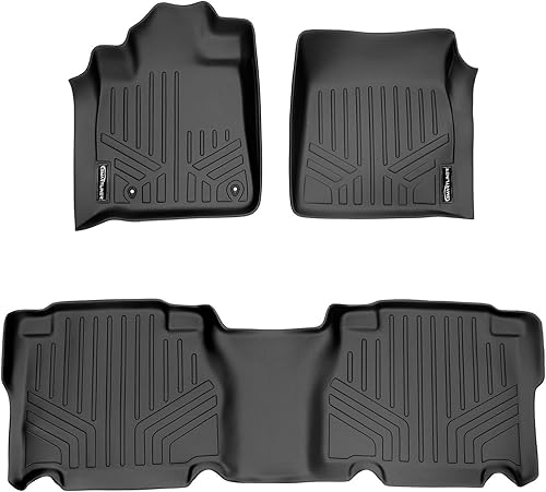 Miniatura 13 de MAXLINER - Juego de alfombrillas de piso de ajuste personalizado de 2 filas para Toyota Tundra 2012-2013 2-Negro -,Negro -,3-Negro