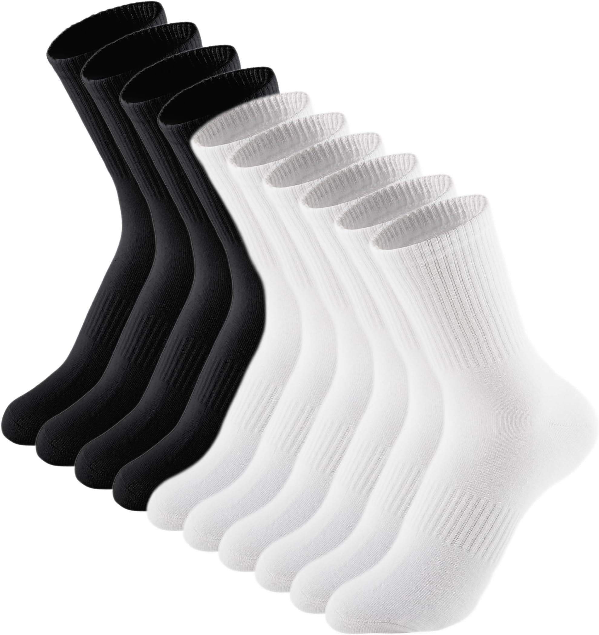 Irisbear Womens Crew Socks Casual Athletic Gym LightWeight Thin Cotton Socks 5 Pairs