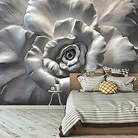 Vista 8 de Papel pintado 3D visual de otoño de bosque caducifolio, escena natural brumosa, hermoso mural decorativo grande para dormitorio