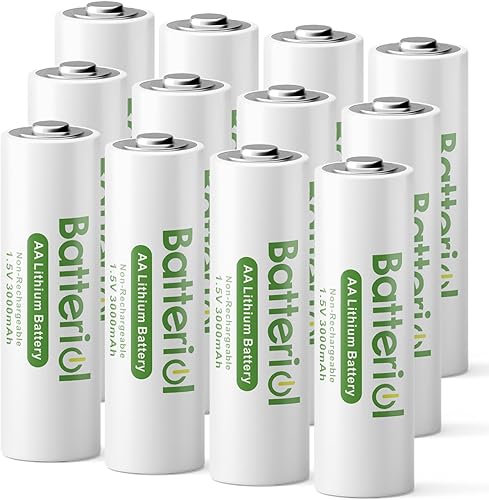 Miniatura 10 de Baterías de litio AA, baterías dobles A de 3000 mAh 1.5 V de larga duración para cámara Blink, linterna, timbre de video, relojes, control remoto