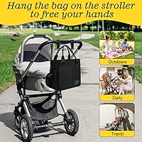 Aolso Babyluiertas, multifunctionele luiertas voor mama en papa, draagbare boodschappentas met verstelbare riemen, moederschap luiertas reizen draagtas, Verschoontas, 28*26*14cm