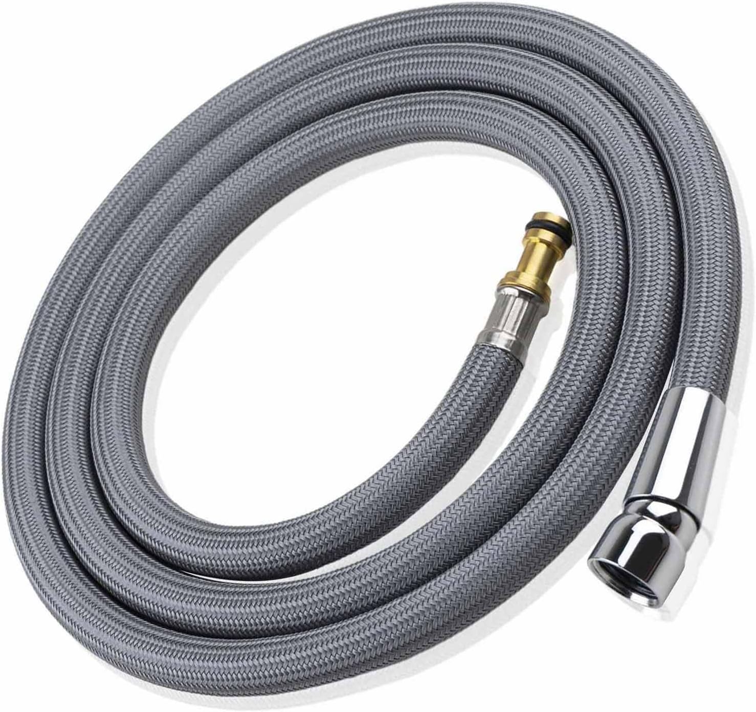 Nylon, Brass Extra Long 59-Inch Tubing for Moen Pullout Kitchen Faucets, 11/16 outside diameter, 19/32 inside diameter, Chrome Finish