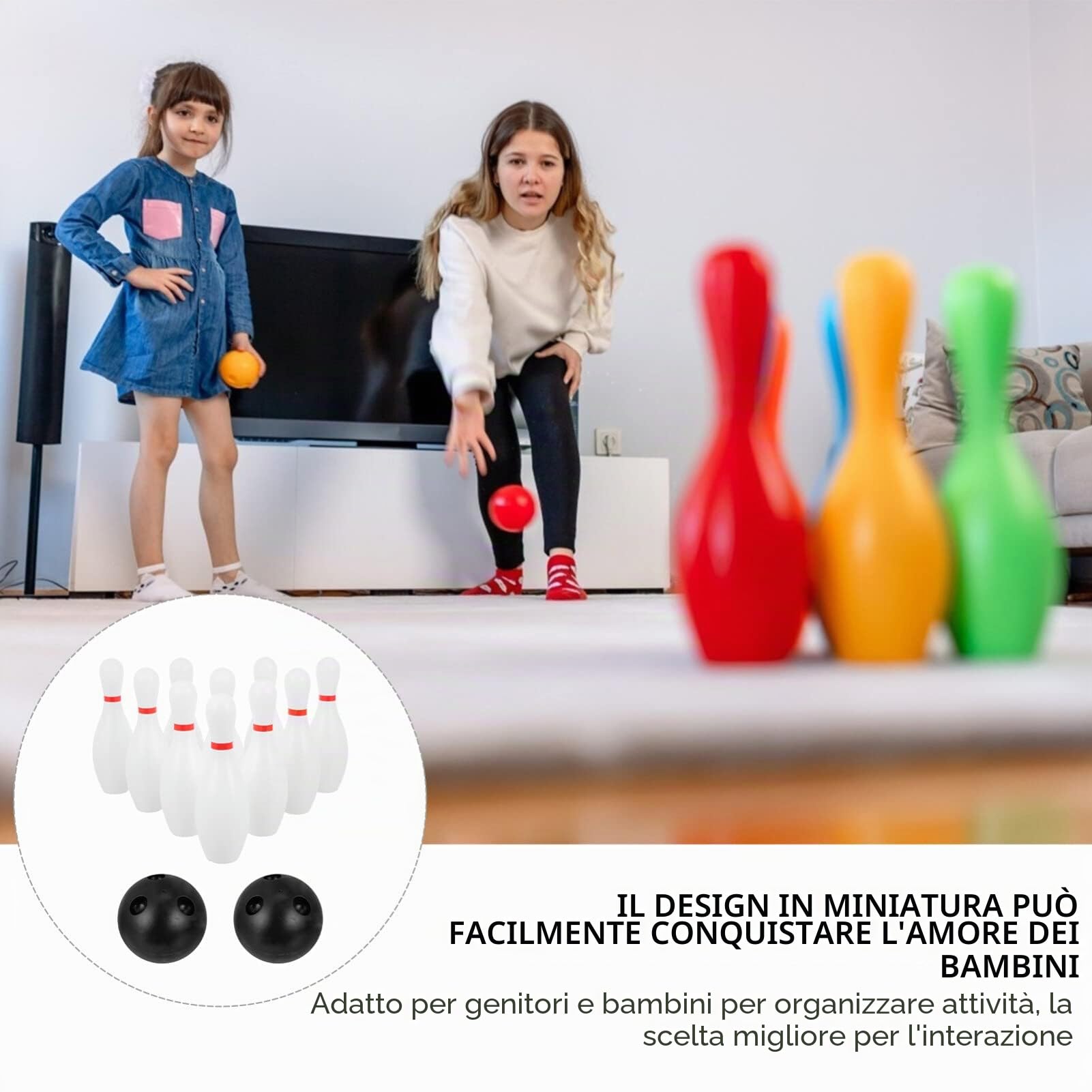 STOBOK Gioco a cono per bambini bambini Bowling Set Bowling Set giocattolo per bambini in età prescolare scuola età bambino età coni giocattolo