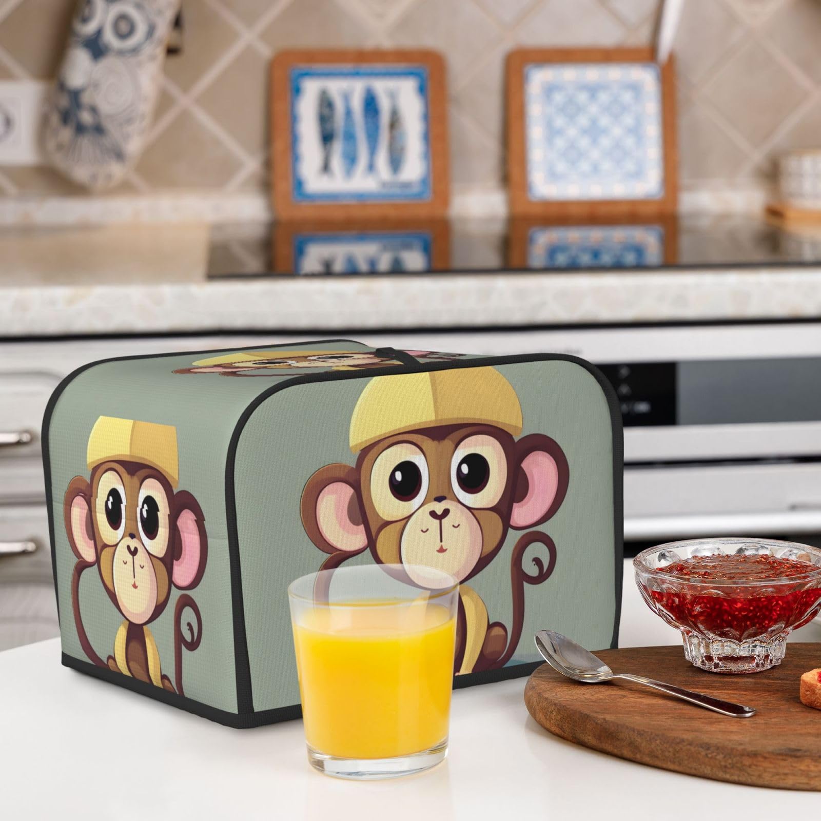 Toaster Abdeckung Mit Cartoon-Muster - Wasserabweisend, Mit Griff, Staubdicht, Faltbar