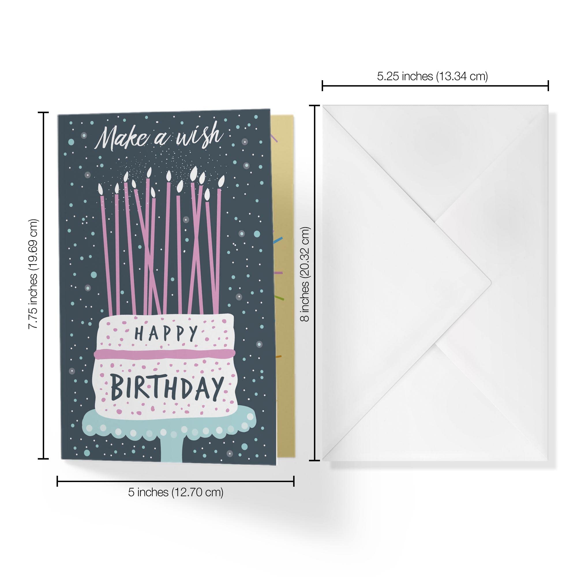 Amazon.com : 1Up Greetings Birthday Card for Women or Men | Cake +