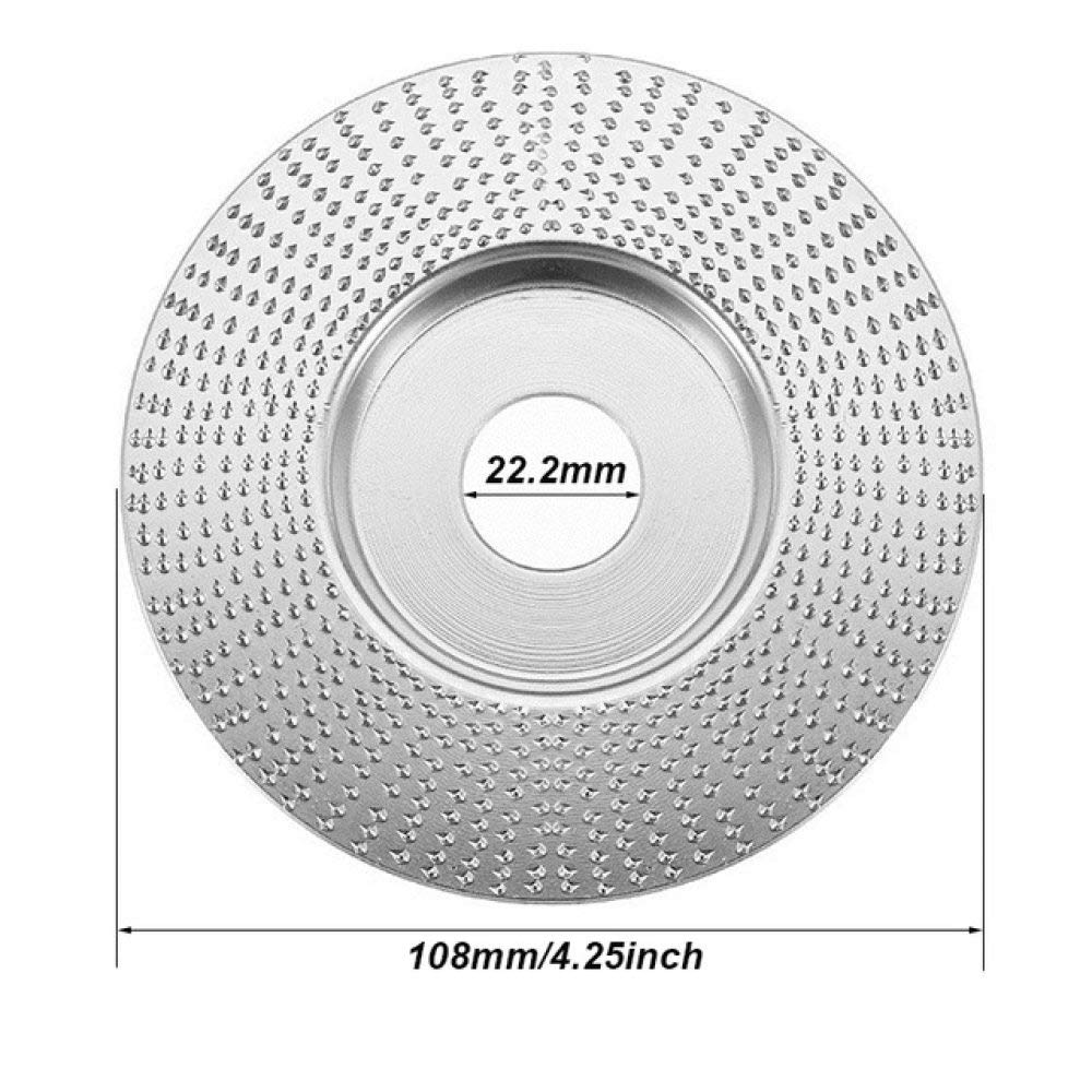 Hochwertige Holzschleifscheibe Drehscheibe Schleifen Holzschnitzwerkzeug Schleifscheibenwerkzeuge für Winkelschleifer 16/22,2 mm Bohrung, flach, 16 mm Bohrung