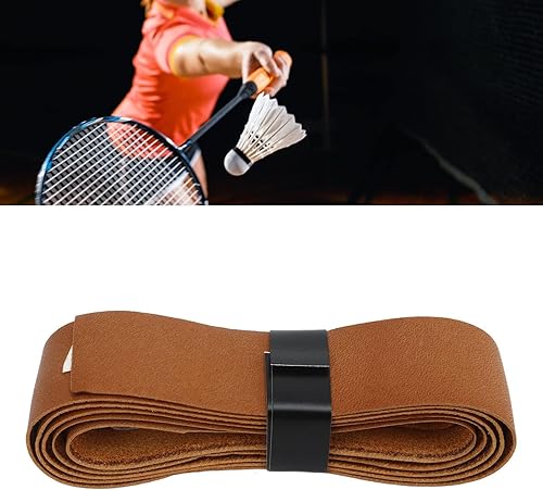 Miniatura 9 de Banda de absorción de sudor, raqueta de bádminton de tenis, cinta de agarre de cuero, cinta de repuesto de piel absorbente de sudor para gimnasio al