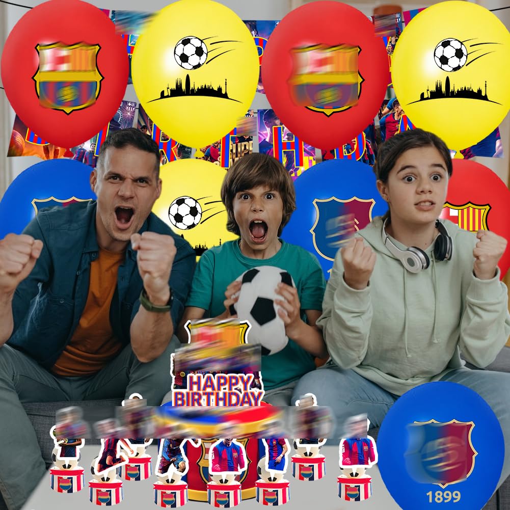 ERBO Taartdecoratie, voetbal, taartdecoratie, voor verjaardag, kinderen, voetbaltaartdecoratie, voetbal, verjaardagsdecoratie, toppers, cupcake- toppers, decoratie, voetbal, taartdecoratie voor