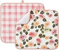 Vista 13 de Paquete de 2 tapetes de secado de platos para encimera de cocina, absorbentes, tapetes escurridor de platos de microfibra, almohadilla de secado