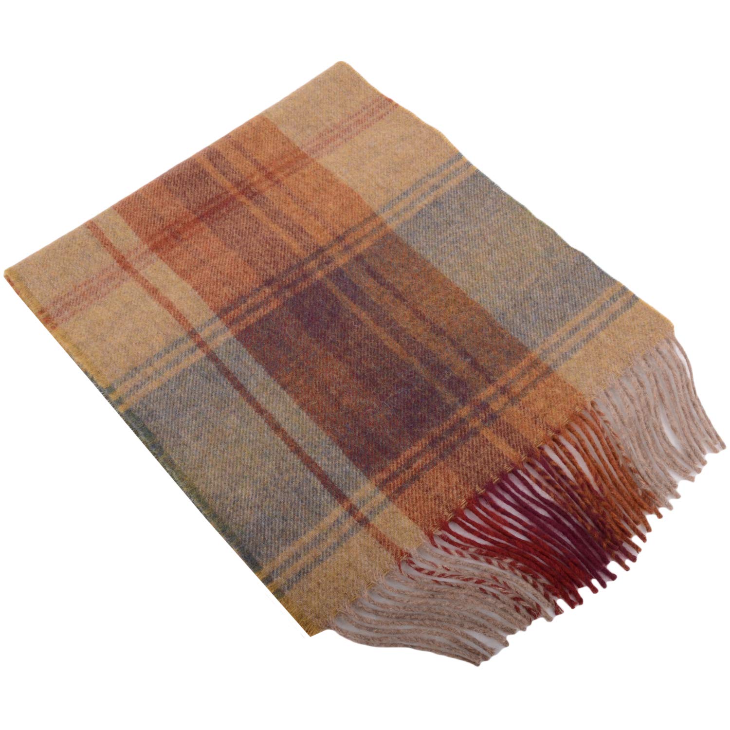 Snugrugs Men's Jura Pure New Lambswool Tartan Check British Made Winter Scarf - 30Cm X 185Cm - Country Check