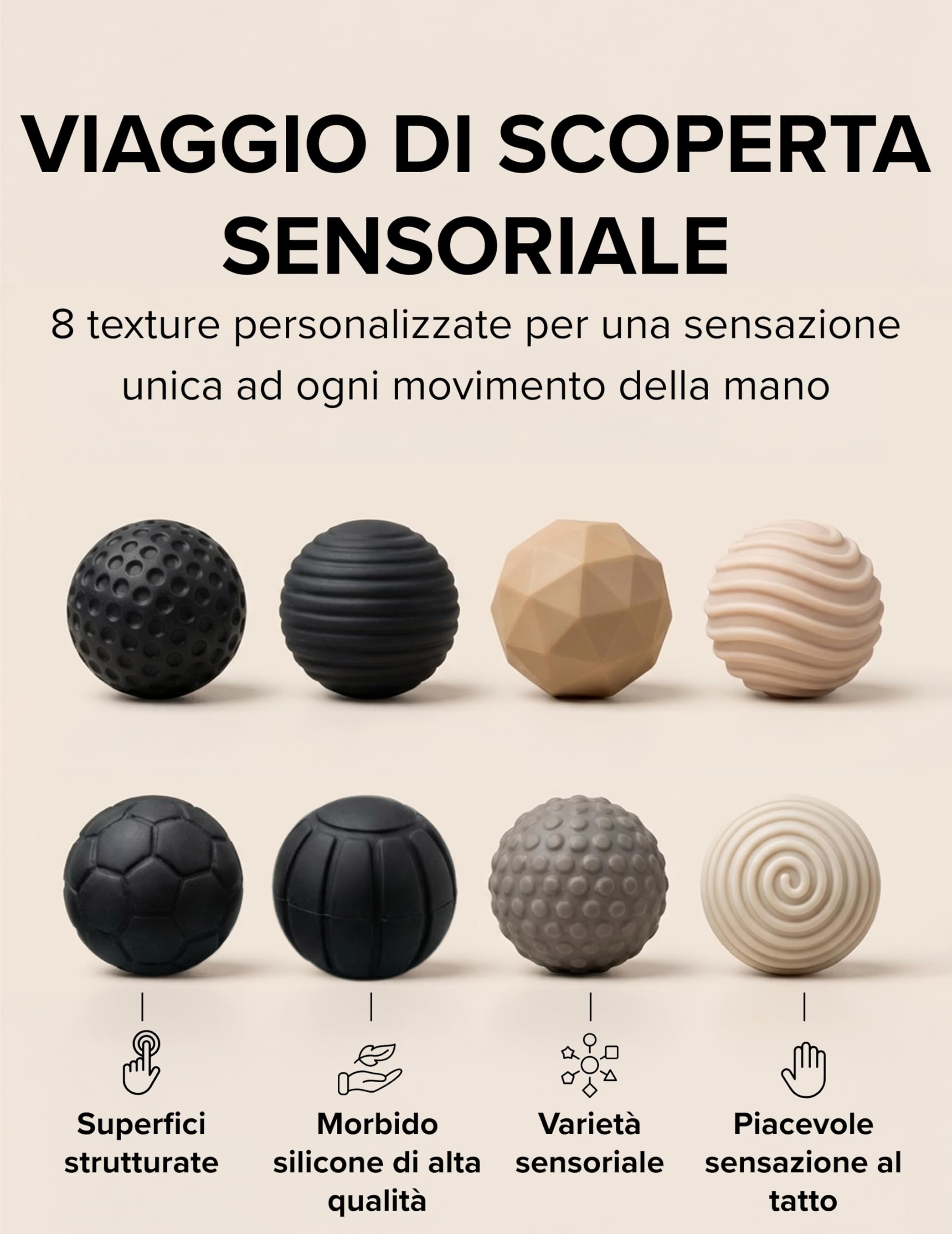 Magnetic Fidget Toys - Giocattolo antistress con sfere magnetiche - Focus Dots per ridurre lo stress e migliorare la concentrazione (Nero-Grigio) - 4