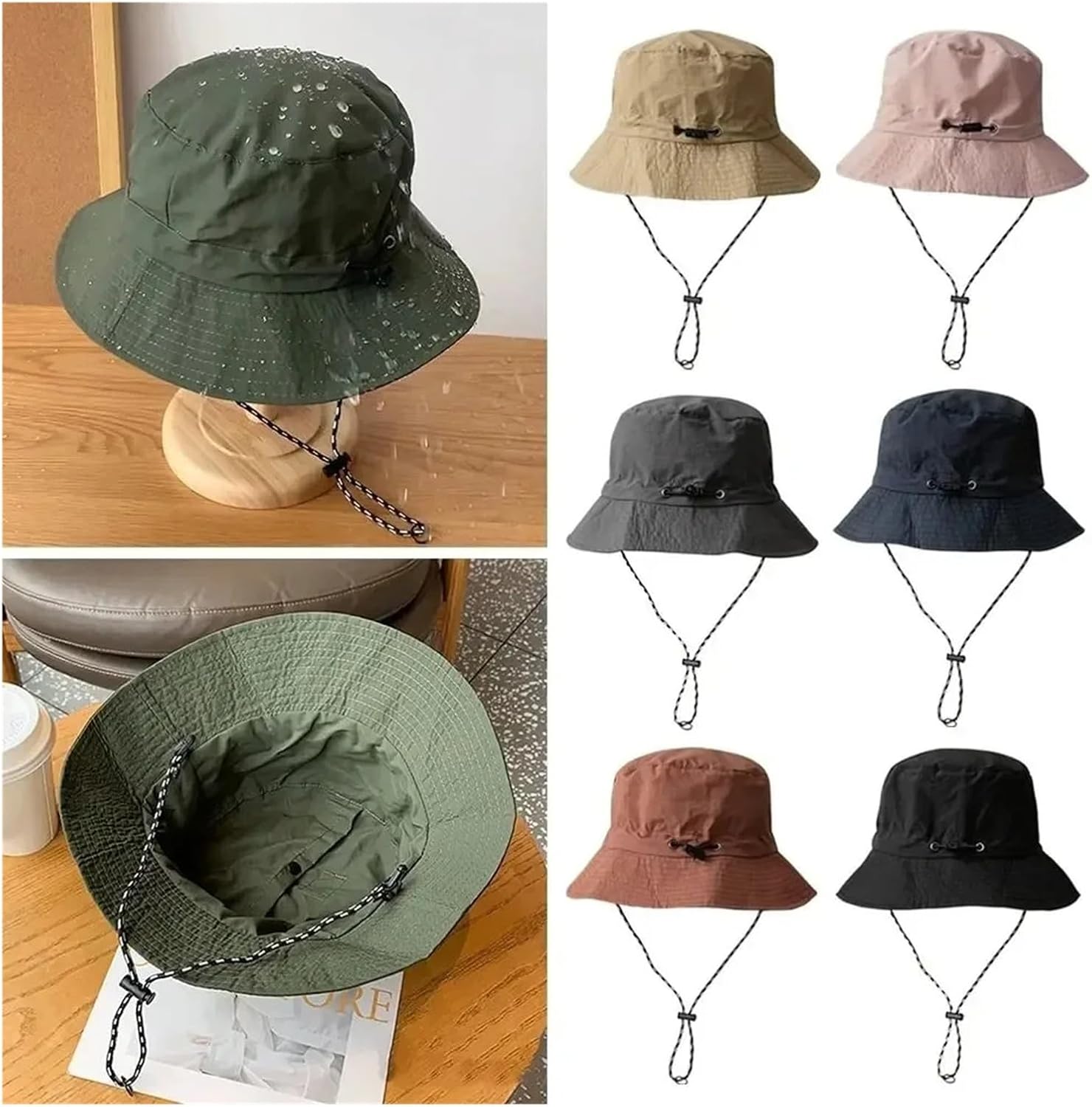 1PC Foldable Waterproof Sun Hat for Outdoor Camping Hiking