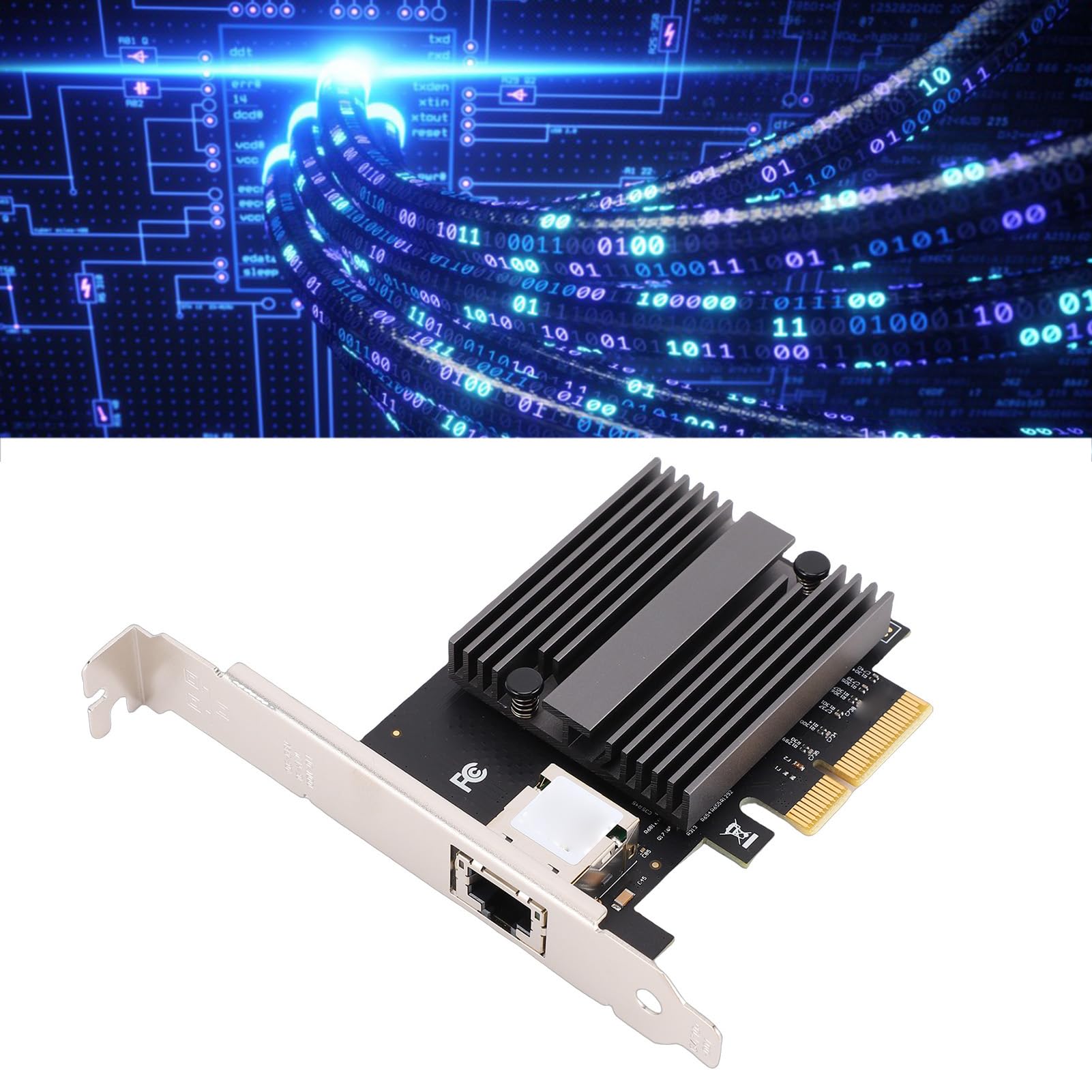 FILFEEL Kabelgebundene 10G-Ethernet-Karte mit AQC113C-Controller – PCIe X4 10/100/1000M/2,5G/5G/10G RJ45-Adapter mit PXE-Boot-Unterstützung für Desktop-Server-NAS-Software-Router