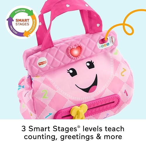 Miniatura 3 de Fisher-Price Laugh & Learn My Smart Purse, rosa, juguete musical para bebé
