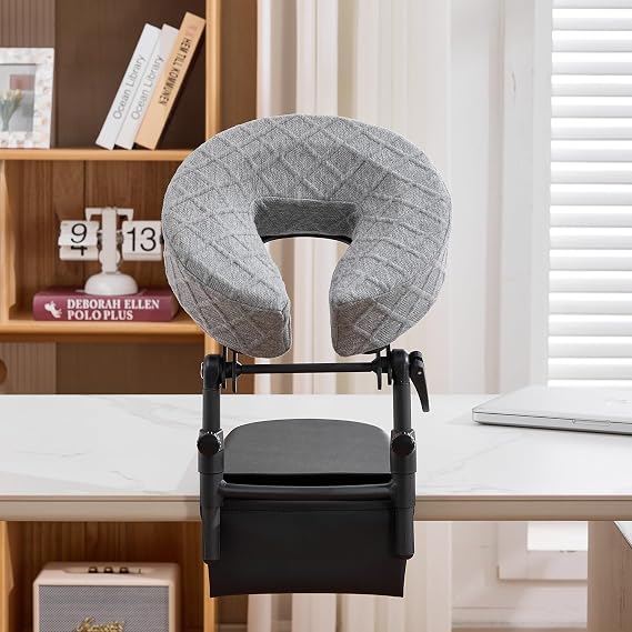 Face Down Pillow After Eye Surgery, Tabletop Cradle Headrest, Grey
