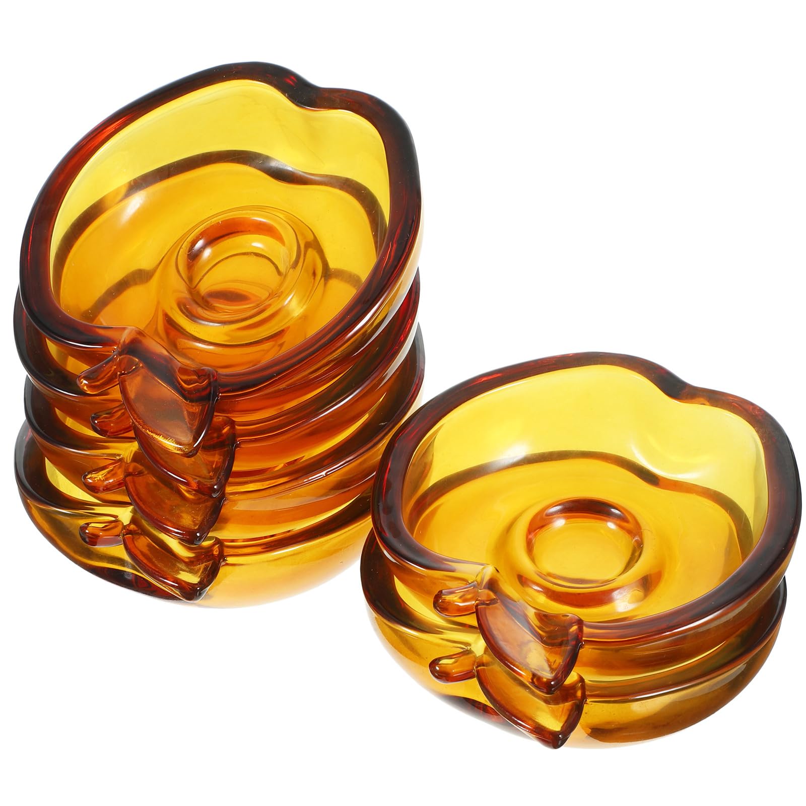Assiette à Tremper Multifonction Petite Soucoupe, 6 Pièces en Verre
