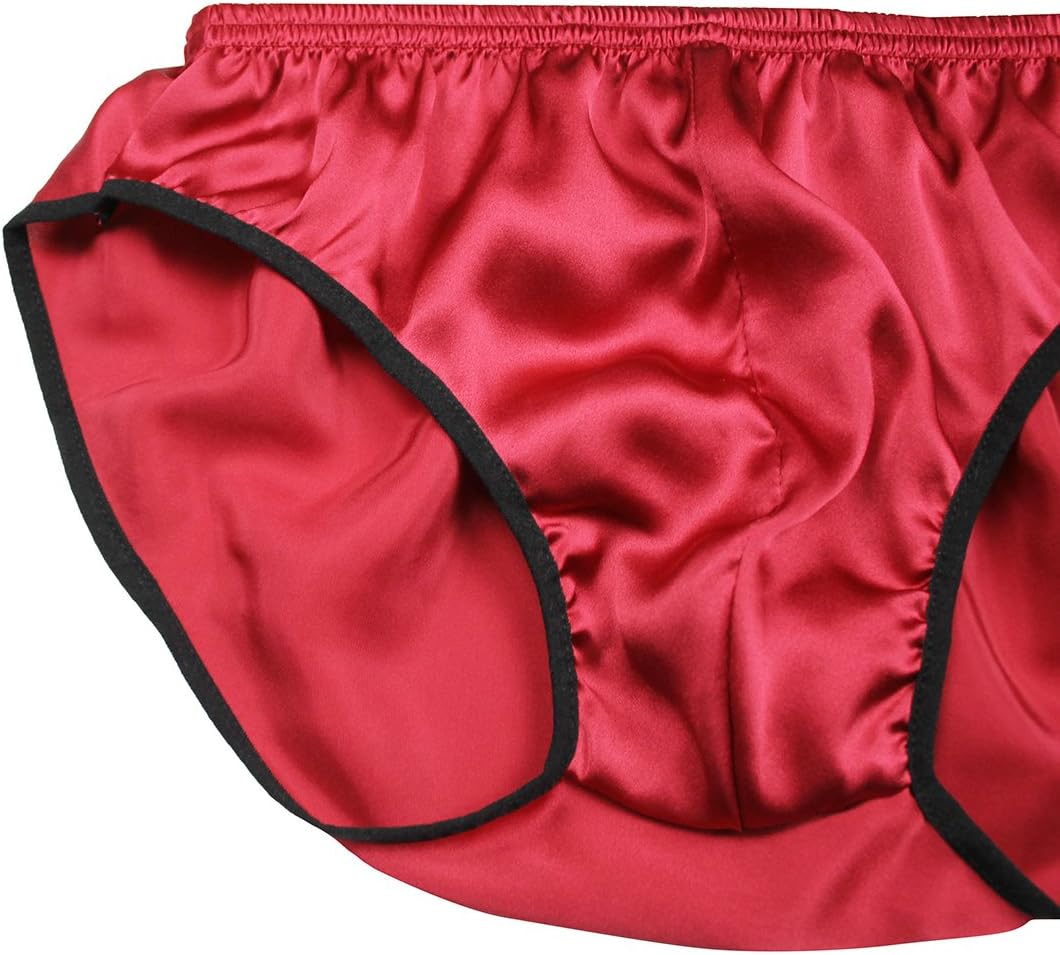 Mens Pure Mulberry Silk Panties Stretch Waist Basic Briefs Soft Large Underwear Pants - Image 3