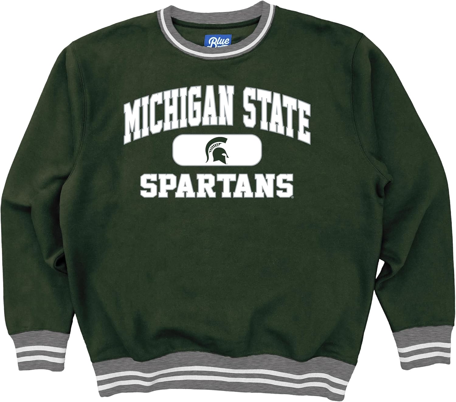 Blue 84 NCAA unisex-adult Ncaa Officially Licensed Varsity Rib Crewneck Sweatshirt