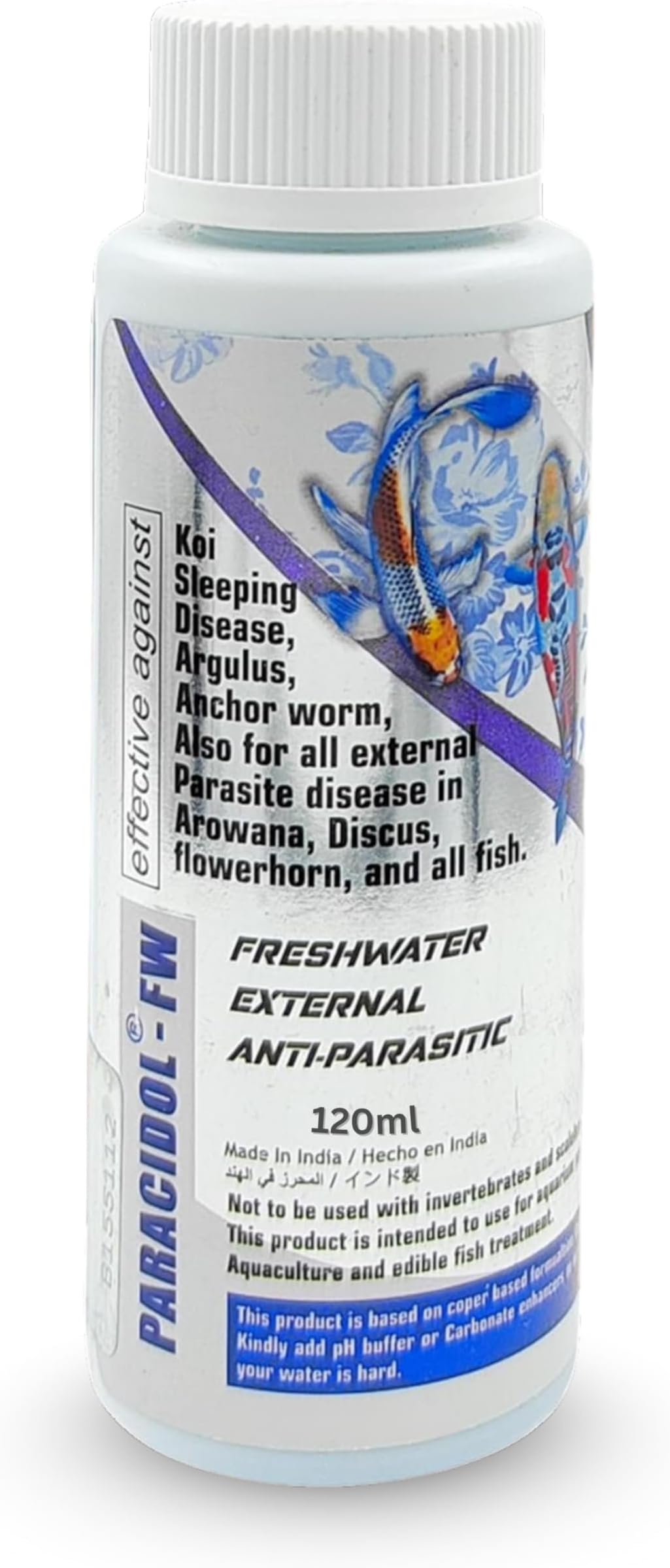 Foodie Puppies Aquatic Remedies Paracidol Freshwater Aquarium Medicine with Free Key Ring (120ml, Pack of 1)