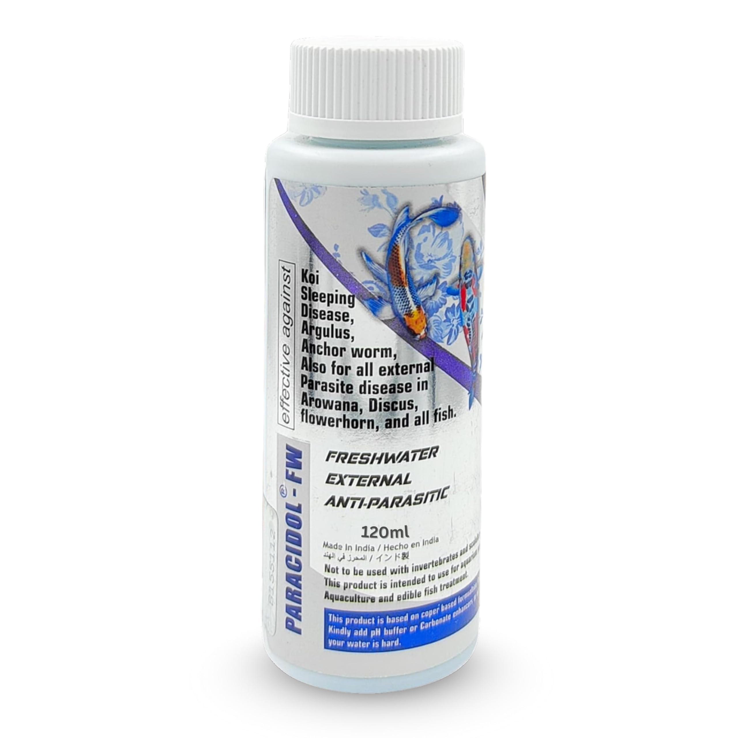 Foodie Puppies Aquatic Remedies Paracidol Freshwater Aquarium Medicine with Free Key Ring (120ml, Pack of 1)