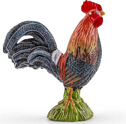 LC JoyCre Figura de juguete de gallo, figuras de animales de granja para niños pequeños, figuras de animales preescolares, herramientas de