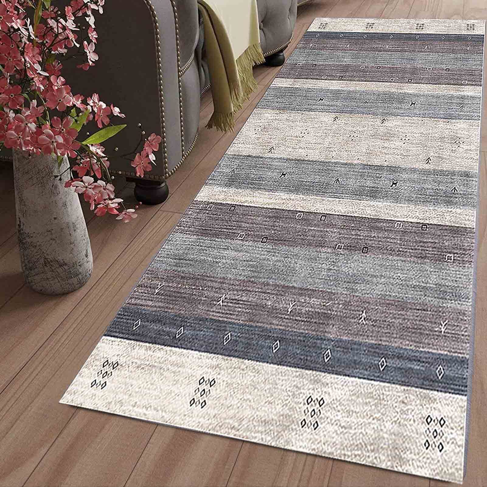 Tapis de cuisine lavable en machine 60x300cm résistant usage intensif