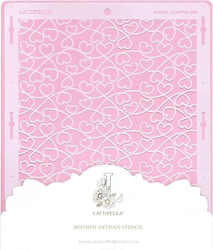 Lacupella Plantilla para pastel de crema de mantequilla, glaseado real, ganache, pintura, arte y manualidades (AESTHER) Lacupella Plantilla para pastel de crema de mantequilla, glaseado real, ganache, pintura, arte y manualidades (AESTHER)