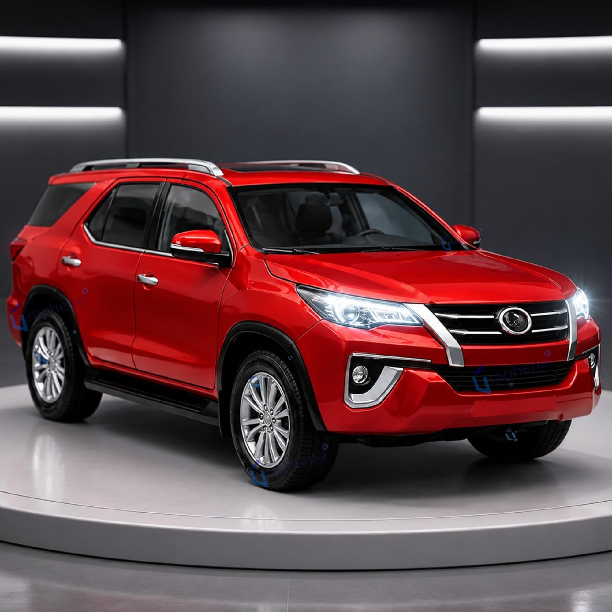 GRAPHENE 1:32 Scale Fortuner Die-Cast Pull Back Car Toy for Boys Kids Sturdy Metal Miniature Model Toy Vehicle for Kids Realistic Design with Smooth Action Premium Collectible Fortuner Toy Car (Red)-image-30