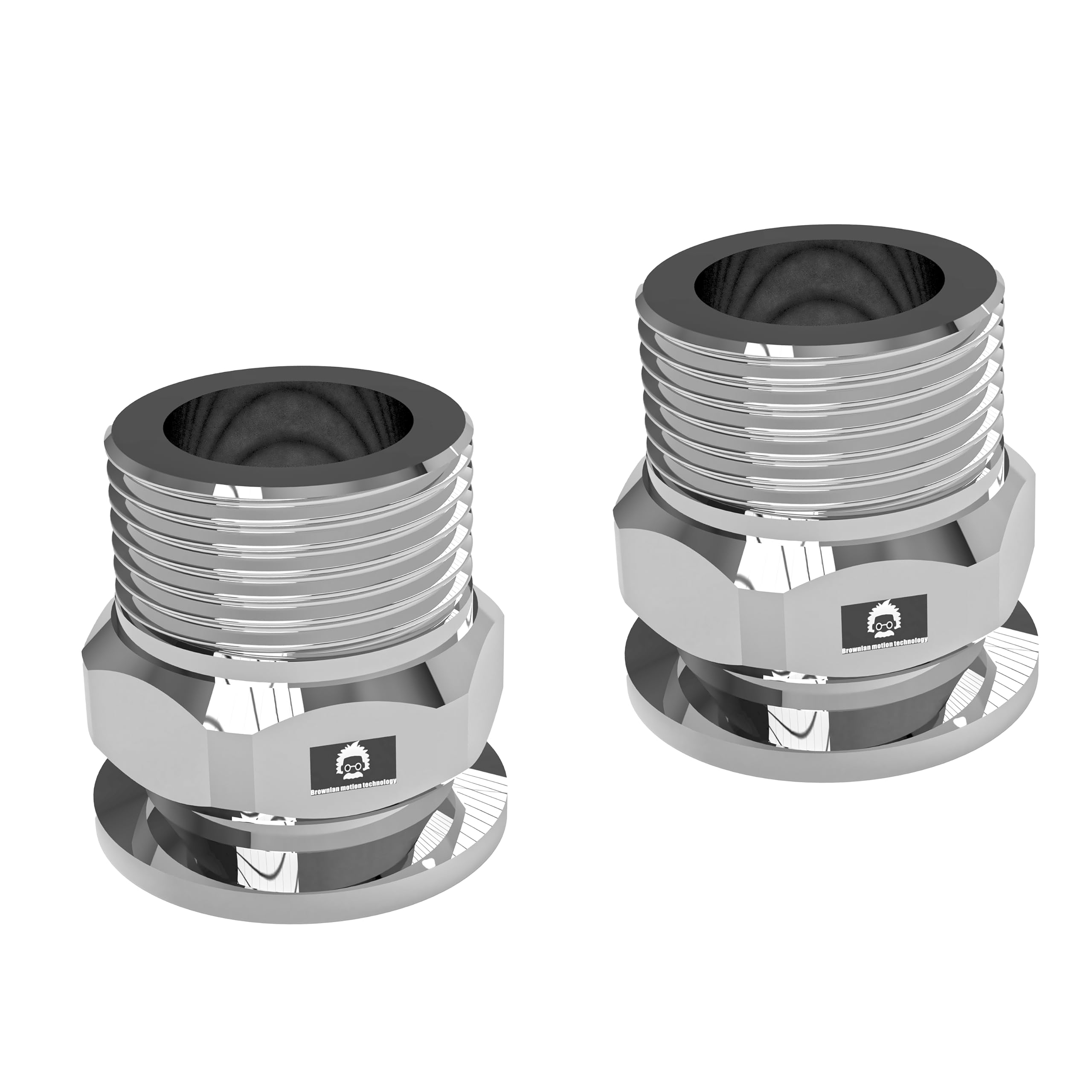 bmotiontech 1" MNPT Male NPT to KF25 NW25 Flange Fitting adapter (ISO-KF KF25 QF25 NW25) (1" MNPT KF25 x 2PCs)