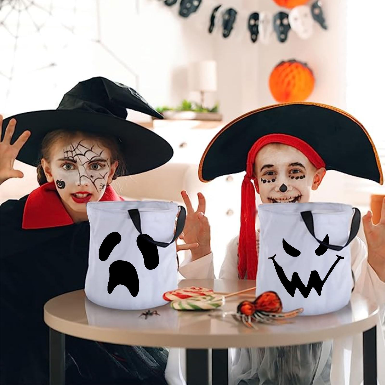Halloween Tasche Mit LED Beleuchtung Kürbis Halloween Süßigkeiten