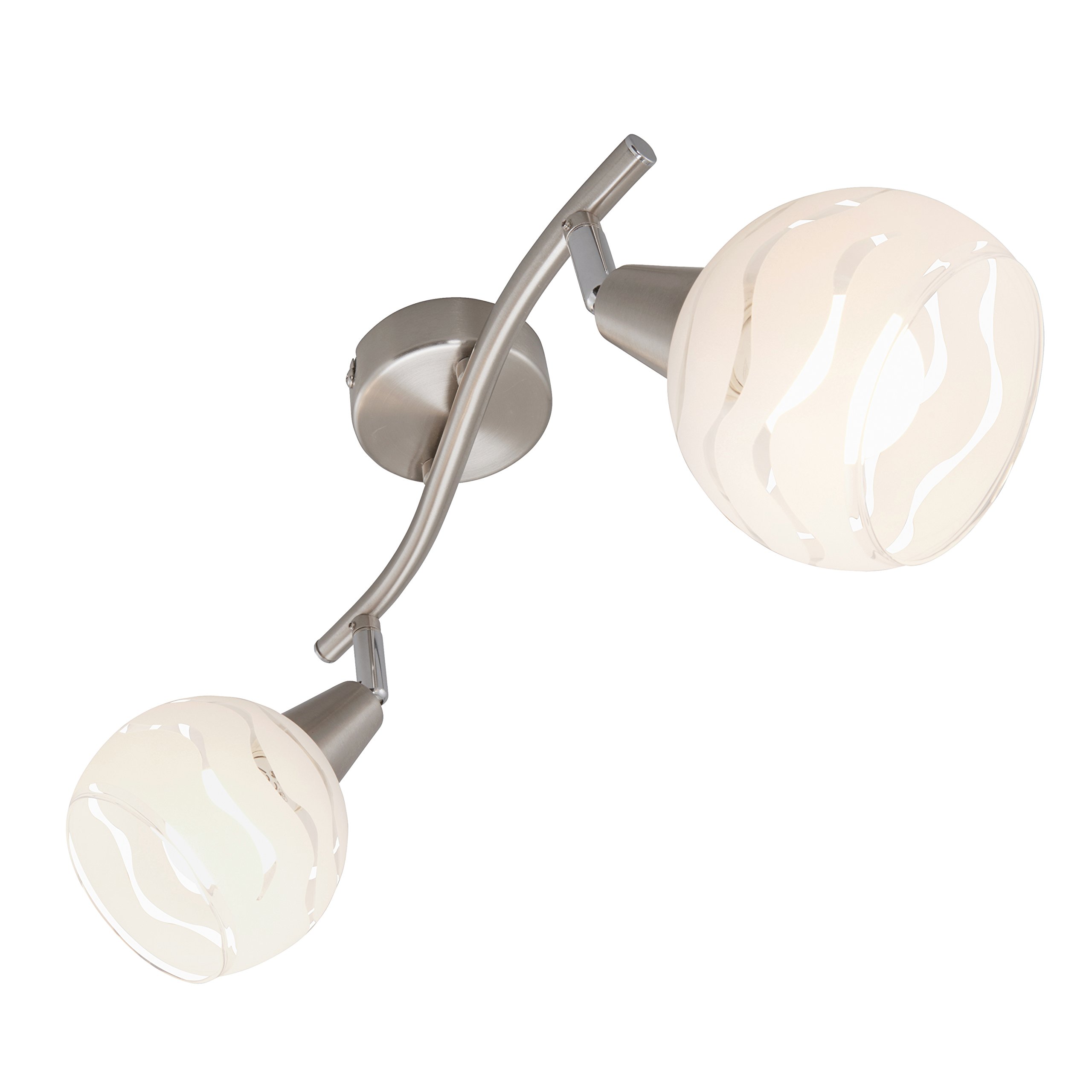 BRILONER Leuchten Lámpara de Techo, con 2 Focos Giratorios y Orientables, Iluminación de Salón, Máx. 40 W, 28.5 x 9.7 x 13 cm