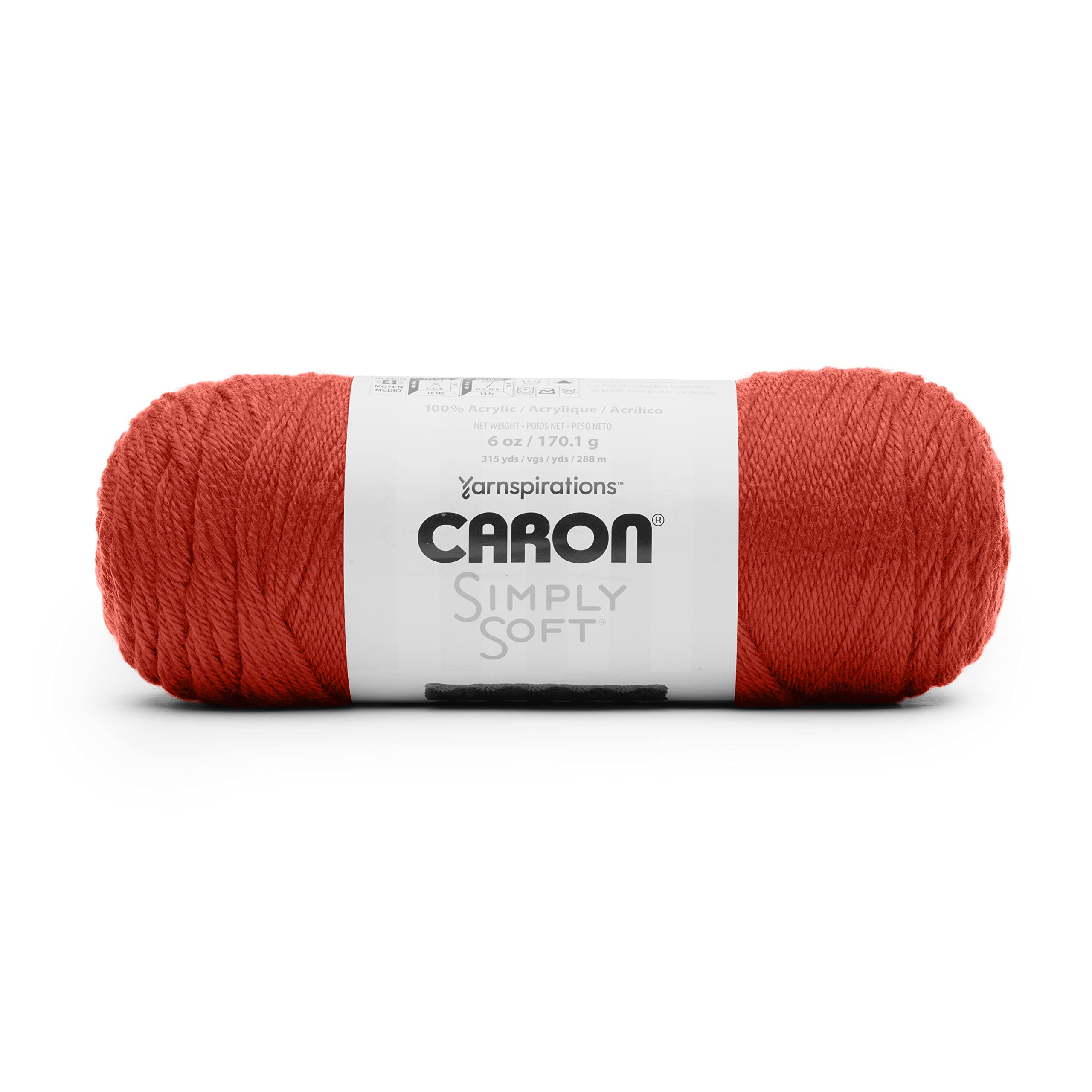 Caron Simply Soft Persimmon Yarn - 3 Pack of 170g/6oz - Acrylic - 4 Medium (Worsted) - 315 Yards - Knitting/Crochet - Image 2