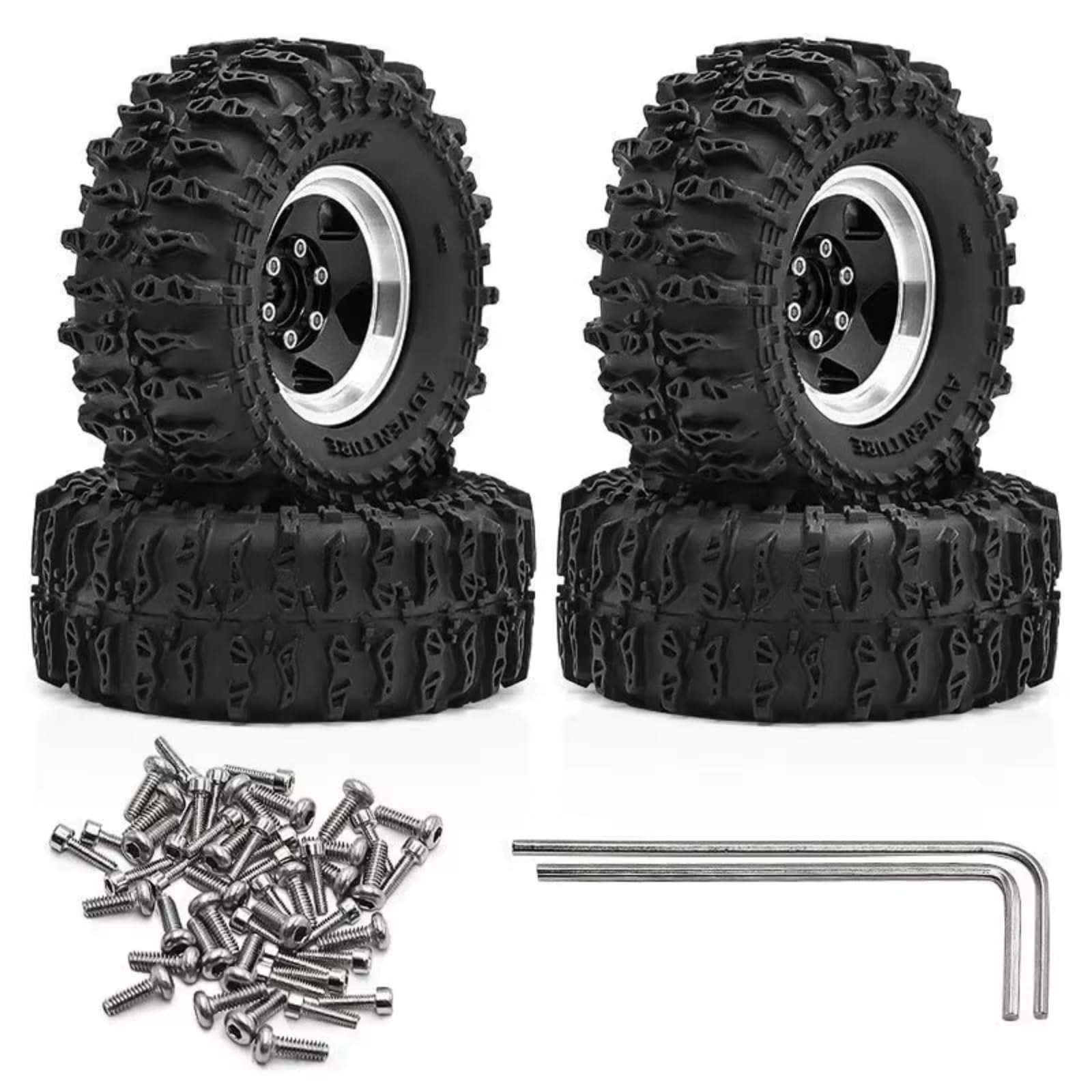 Beadlock Räder Und Reifen 1,3 Zoll Für TRX4M Für FCX18 Für Axial Für SCX24 Für FCX24 1/18-1/24 RC Car Crawler Upgrades Teile RC-Teile