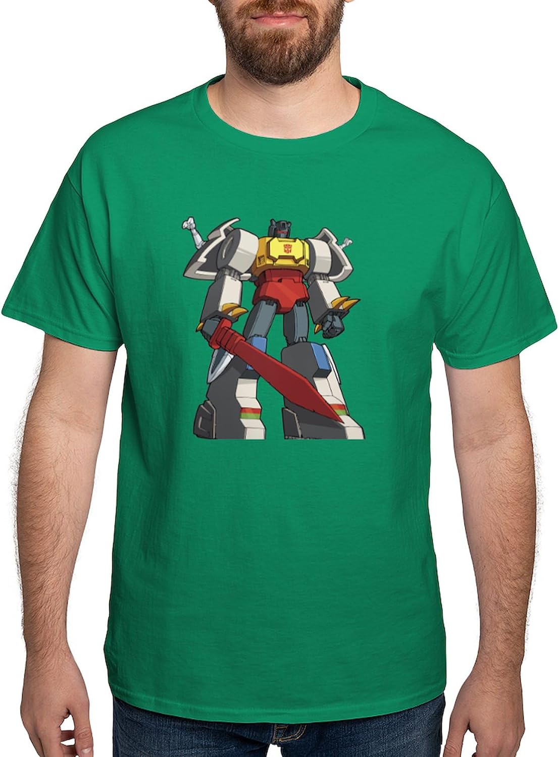 CafePress Transformers Grimlock Dark T Shirt Men's 100% Cotton, Classic Graphic White T-Shirt