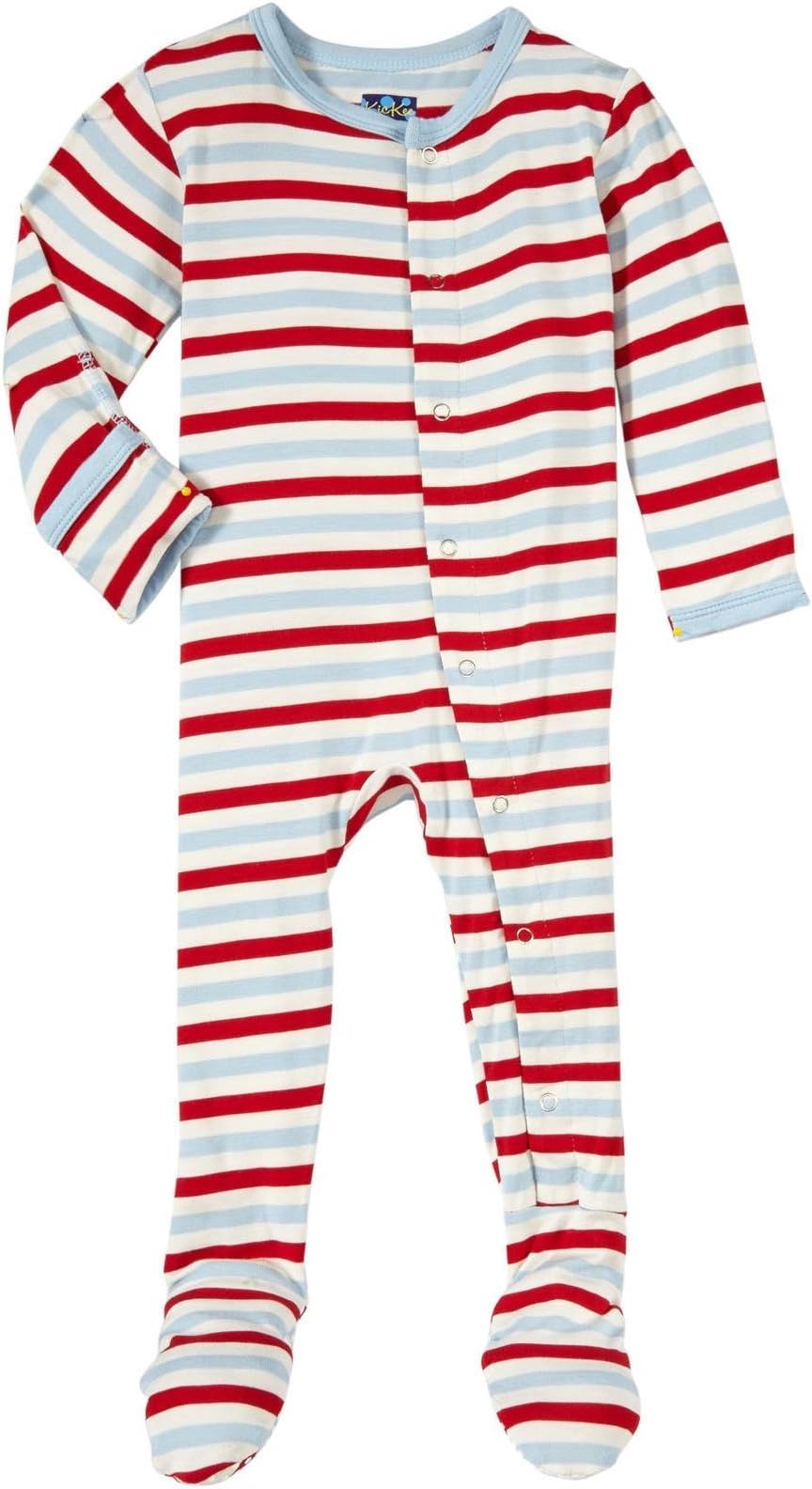 Kickee Pants Print Footie (Baby) Balloon Stripe