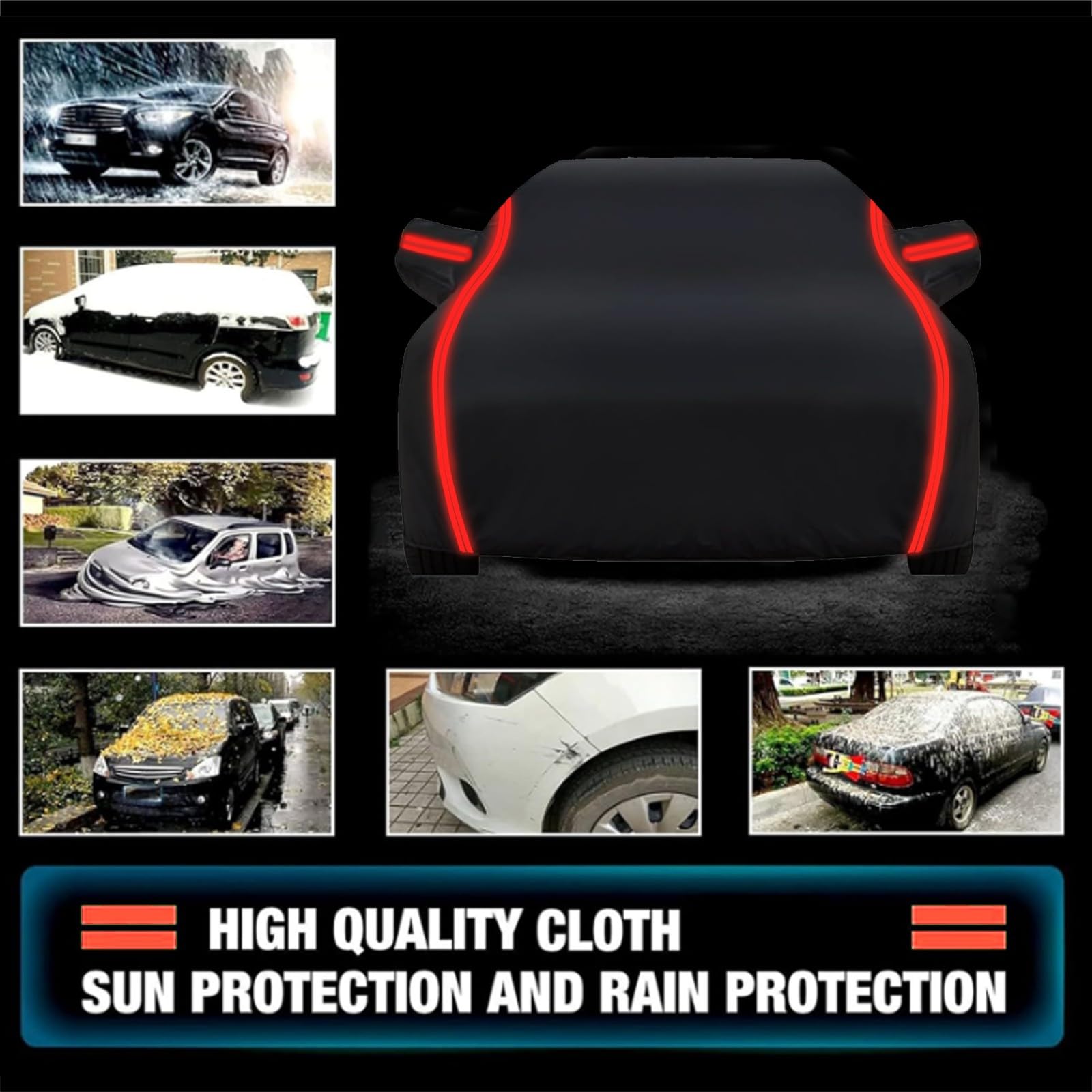 Bache Voiture Exterieur Anti-Grêle pour Opel Mokka (2020-2025), Housse Auto de Protection Etanche Respirante Été et Hiver Anti UV Sable Neige,Bâche Extérieur Grêle Coton épaissi