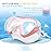 Kids Swim Mask 180 Snorkel Diving Mask, Anti-Fog Child Swim Goggles with Nose Cover No-Leak Swimming Goggles Anti-Shattered Lens for Youth 4-15 (Pale Pink)
